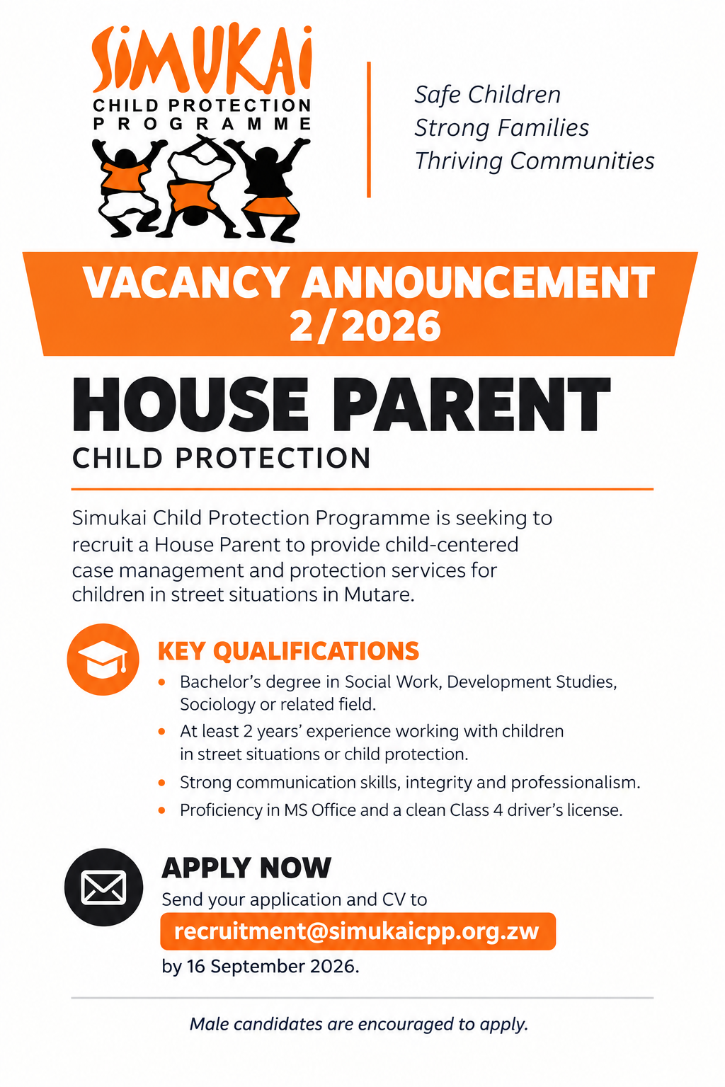 HOUSE PARENT - CHILD PROTECTION